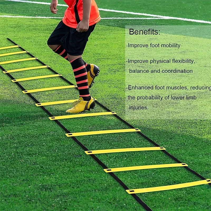 Agility Ladders with Nylon Straps for Speed Training Sports Flexibility Football Energy Ladder Equipment for Athletic Performanc