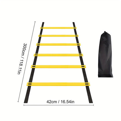 Agility Ladders with Nylon Straps for Speed Training Sports Flexibility Football Energy Ladder Equipment for Athletic Performanc