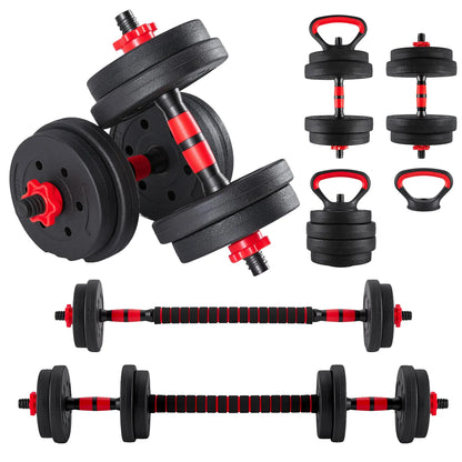 5-In-1 Adjustable Dumbbell Set 20/40/60 Lbs – Multi-Functional Home Gym Equipment for Muscle Building, Squats & Strength Training