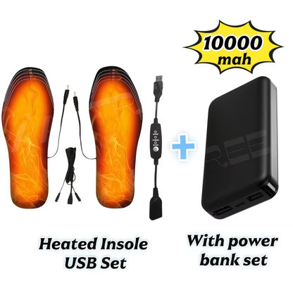 USB Heated Shoe Insoles Electric Foot Warming Pad Feet Warmer Sock Pad Mat Winter Outdoor Sports Heating Insole Winter Warm